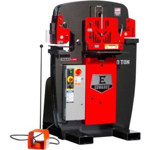 50 Ton Ironworker - 3 Phase, 380V, 50 Hz w/ Hydraulic Accessory Pack - Edwards, Edwards Mfg Co., Mfr#: IW50-3P380-AC500